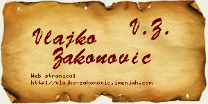 Vlajko Zakonović vizit kartica